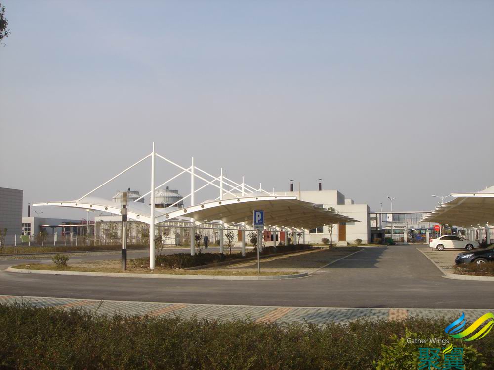 露天停車場車棚_停車場遮陽棚_停車場棚子