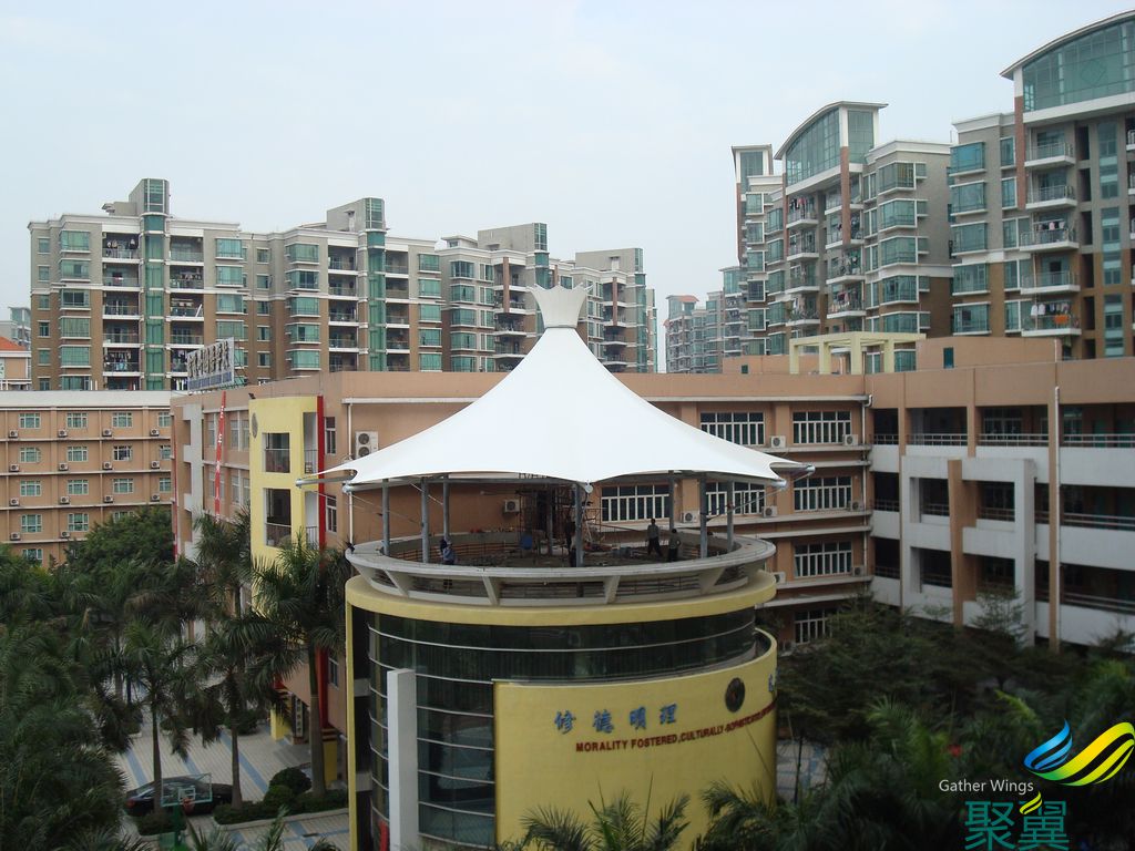 頂樓臺膜結構景觀_屋頂陽臺膜結構景觀廳_空間膜結構設計施