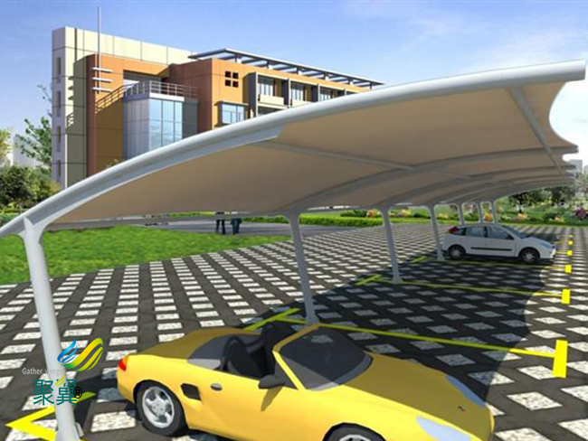 膜結構車棚建筑風格模式|聚翼膜結構車棚環保性
