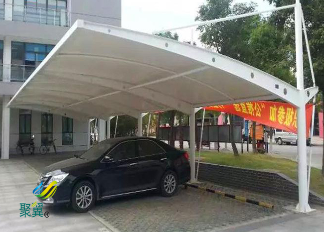 膜結構車棚鋼構停車棚|膜結構車棚建筑運用