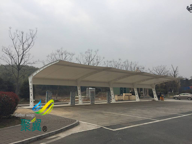 膜結構車棚大跨度建筑|膜結構車棚部件構造