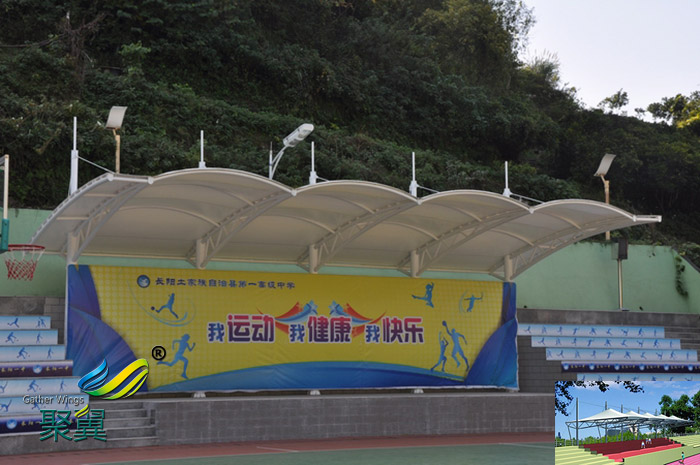 山西建造膜結(jié)構(gòu)體育看臺(tái)場(chǎng)館造型廠家工程