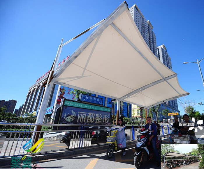 蘇州鋼膜結(jié)構(gòu)非機(jī)動(dòng)汽車停車棚安裝施工方案施工圖