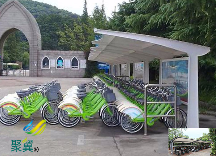 四川戶外膜結(jié)構(gòu)非機(jī)動(dòng)停車車棚定做施工圖生產(chǎn)廠家