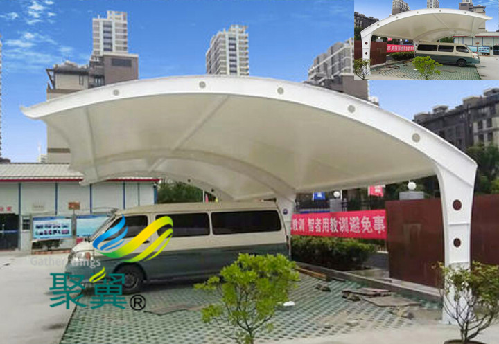膜結(jié)構(gòu)車棚PVC膜材價格便宜|停車棚安全措施
